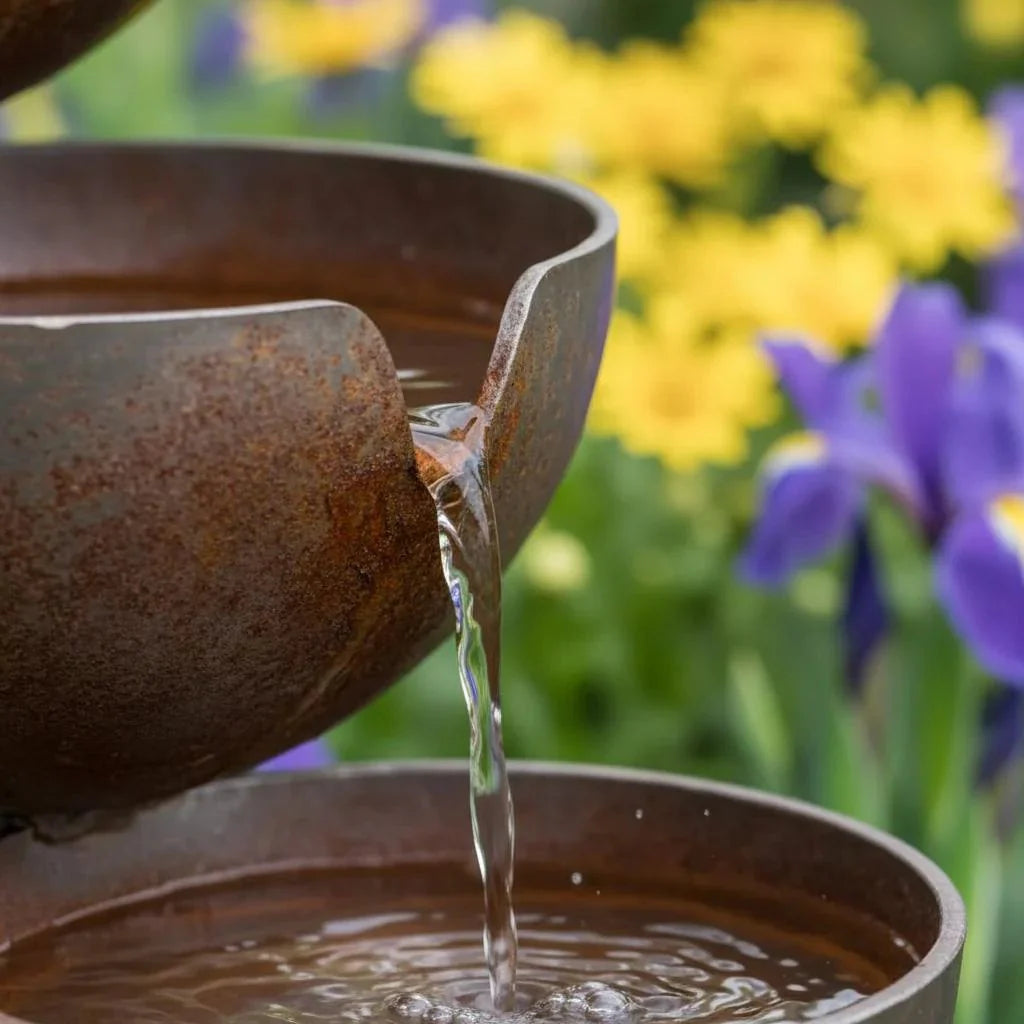 🔥Hot Sale 50% OFF🔥Bring Life Back To Your Garden �?Peaceful Cascading Rain Catcher Bird Bath For Welcoming Garden Wildlife🌿🐦