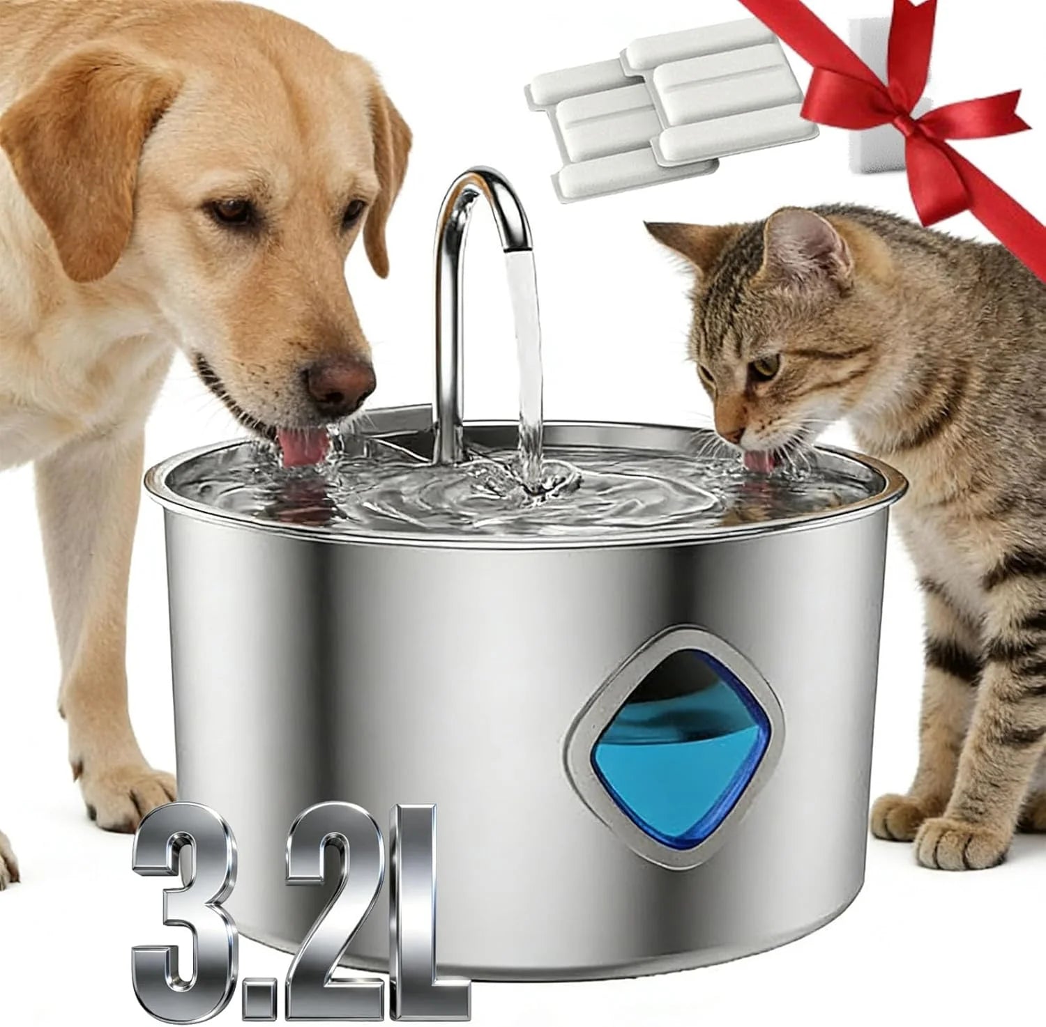 Stainless Steel Cat/Dog Water Fountain