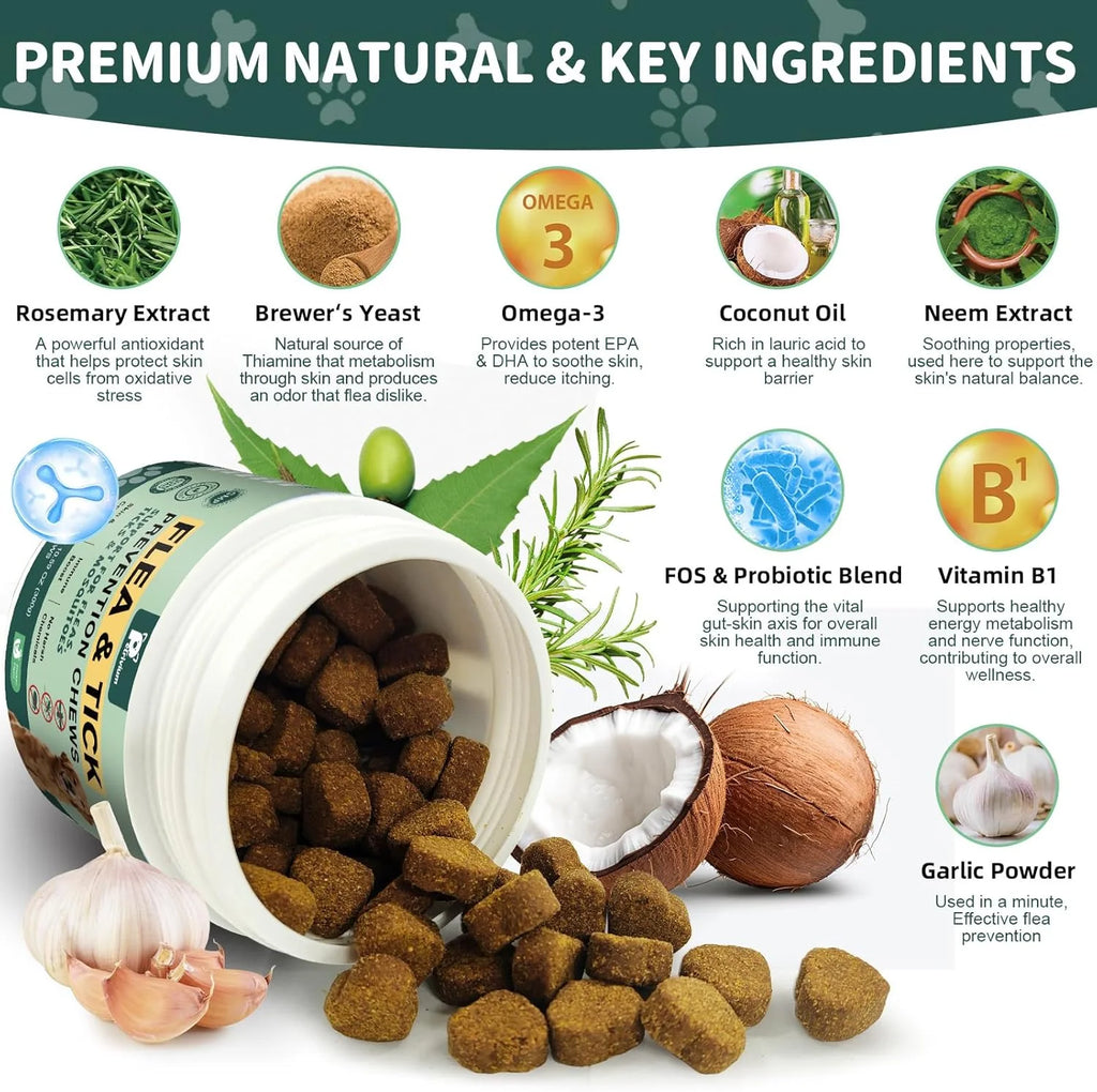 Dogs Flea and Tick Prevention Treatment Chewable