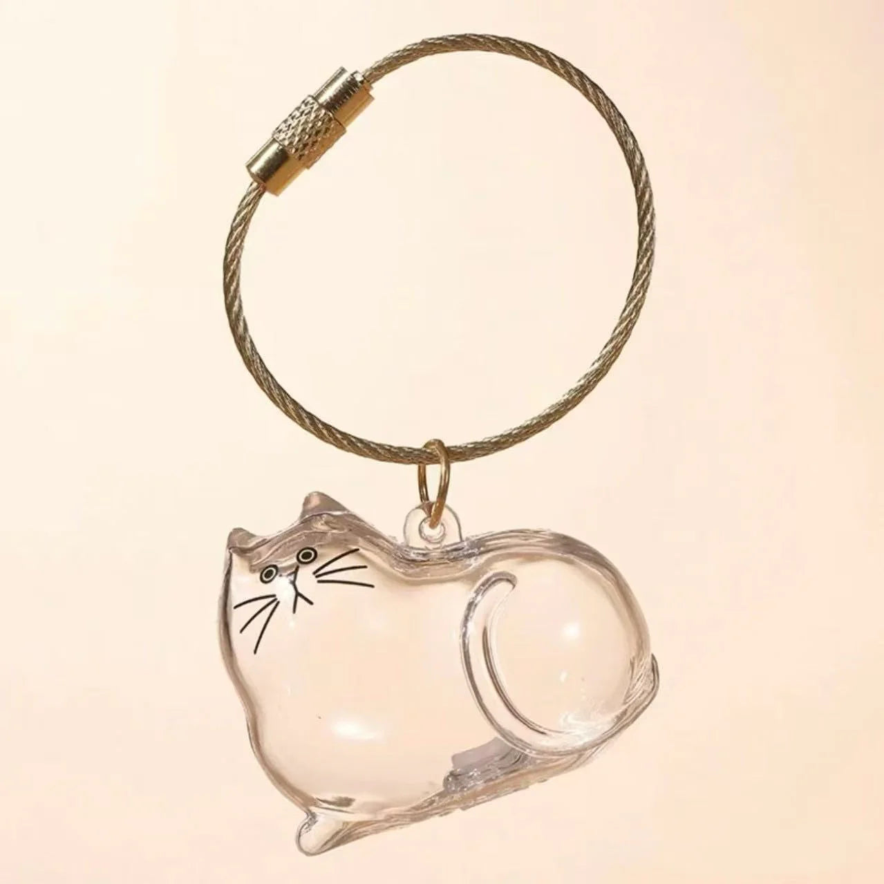 Pet Hair Keepsake Capsule Keychain for Cat & Dog Lovers -5Pcs