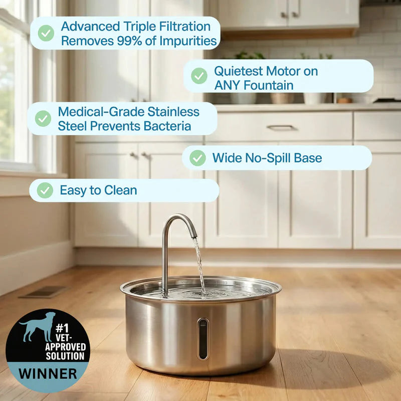 Stainless Steel Cat/Dog Water Fountain