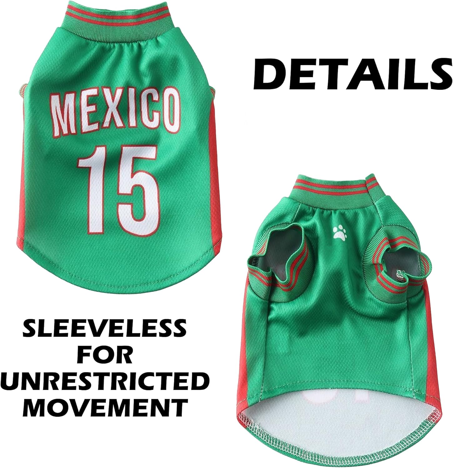 Mesh Breathable Pet Dog & Cat Soccer Jersey 2 Pack