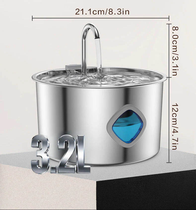Stainless Steel Cat/Dog Water Fountain