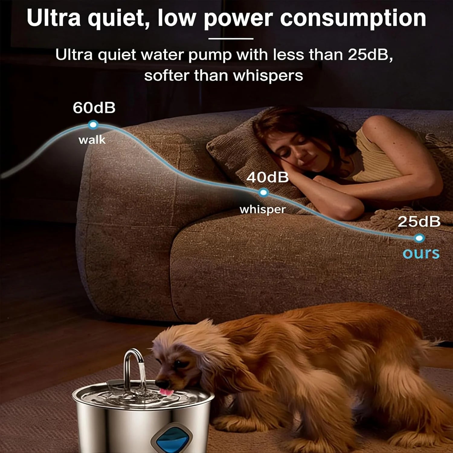 Stainless Steel Cat/Dog Water Fountain
