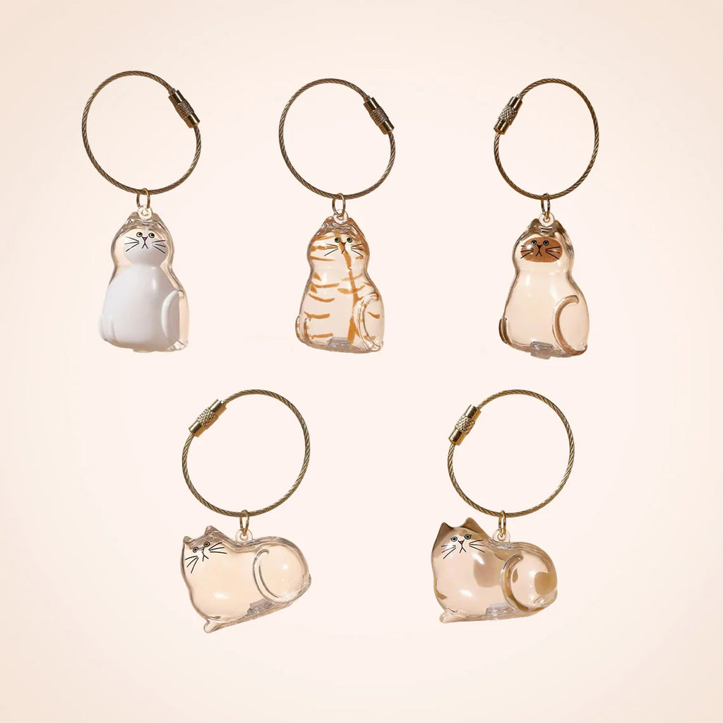 Pet Hair Keepsake Capsule Keychain for Cat & Dog Lovers -5Pcs
