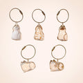 Pet Hair Keepsake Capsule Keychain for Cat & Dog Lovers -5Pcs