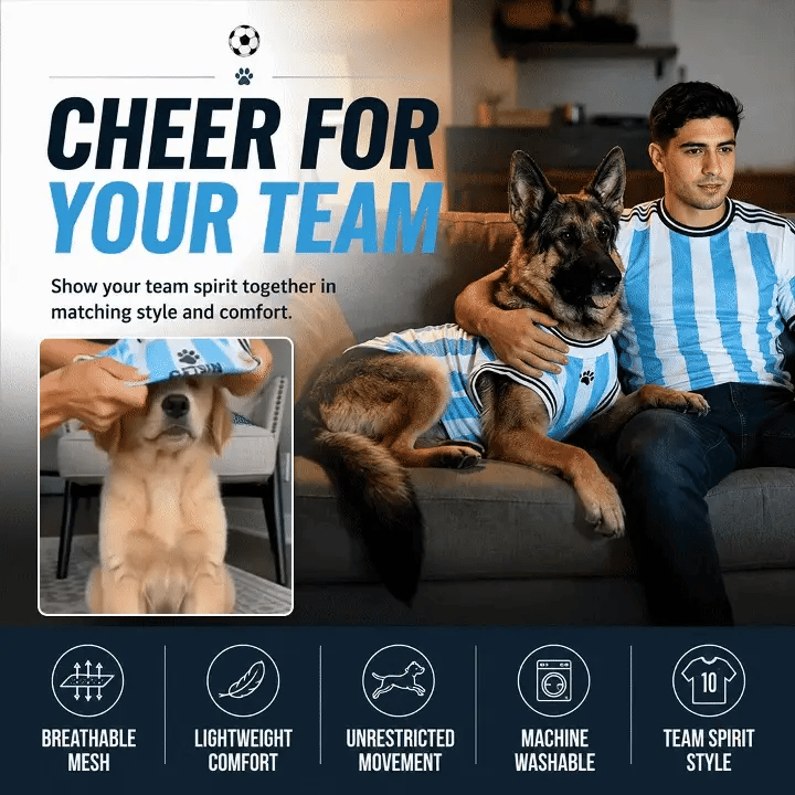 Mesh Breathable Pet Dog & Cat Soccer Jersey 2 Pack